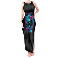 Wings Skull Tank Maxi Dress Want To Be Karma Fairy Rose Skull - Wonder Print Shop