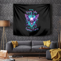 Wings Skull Tapestry Want To Be Karma Fairy Rose Skull - Wonder Print Shop