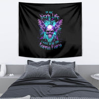 Wings Skull Tapestry Want To Be Karma Fairy Rose Skull - Wonder Print Shop