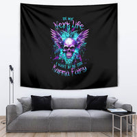 Wings Skull Tapestry Want To Be Karma Fairy Rose Skull - Wonder Print Shop