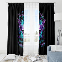 Wings Skull Window Curtain Want To Be Karma Fairy Rose Skull - Wonder Print Shop