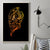 Tattoo Skull Canvas Wall Art Golden Skull Face Tattoo - Wonder Print Shop