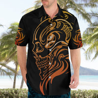 Tattoo Skull Hawaiian Shirt Golden Skull Face Tattoo - Wonder Print Shop