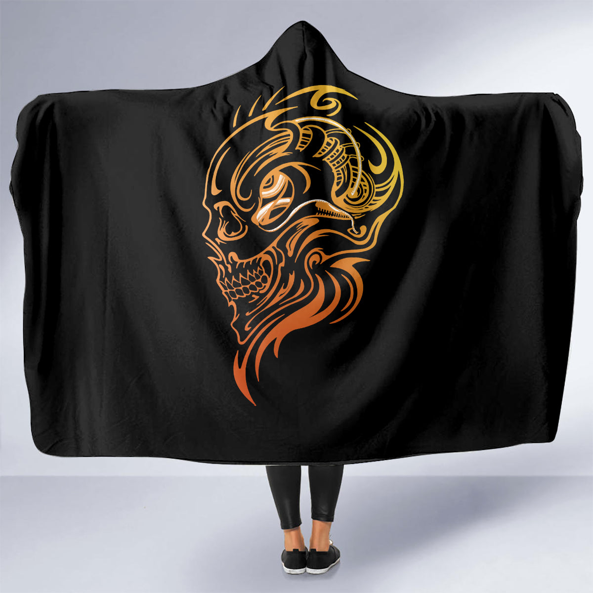 tattoo-skull-hooded-blanket-golden-skull-face-tattoo