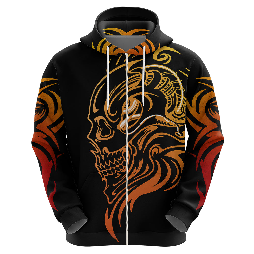 Tattoo Skull Hoodie Golden Skull Face Tattoo - Wonder Print Shop
