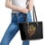 Tattoo Skull Leather Tote Bag Golden Skull Face Tattoo - Wonder Print Shop