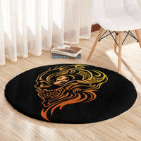 tattoo-skull-round-carpet-golden-skull-face-tattoo