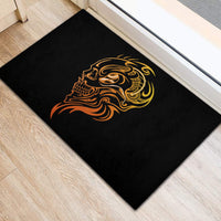 Tattoo Skull Rubber Doormat Golden Skull Face Tattoo - Wonder Print Shop