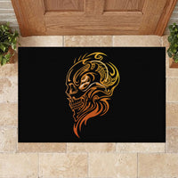 Tattoo Skull Rubber Doormat Golden Skull Face Tattoo - Wonder Print Shop