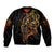 Tattoo Skull Sleeve Zip Bomber Jacket Golden Skull Face Tattoo - Wonder Print Shop
