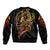 Tattoo Skull Sleeve Zip Bomber Jacket Golden Skull Face Tattoo - Wonder Print Shop