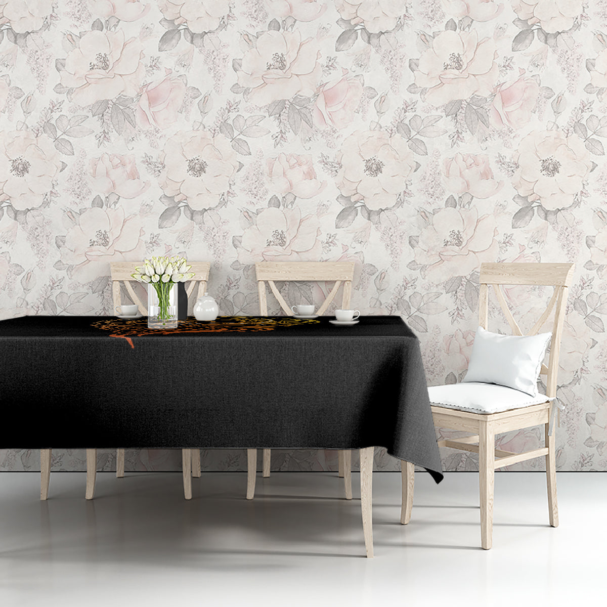 Tattoo Skull Tablecloth Golden Skull Face Tattoo - Wonder Print Shop