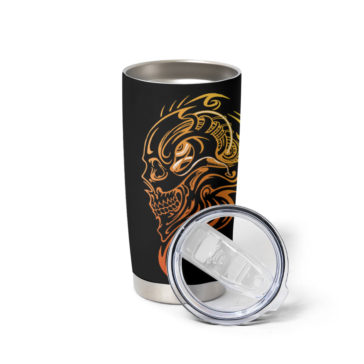 Tattoo Skull Tumbler Cup Golden Skull Face Tattoo - Wonder Print Shop