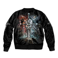 Warrior Skull Bomber Jacket Skull Warrior Viking - Wonder Print Shop
