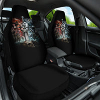 Warrior Skull Car Seat Cover Skull Warrior Viking - Wonder Print Shop