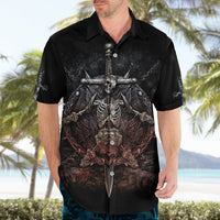 Warrior Skull Hawaiian Shirt Skull Warrior Viking - Wonder Print Shop