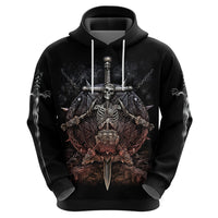Warrior Skull Hoodie Skull Warrior Viking - Wonder Print Shop