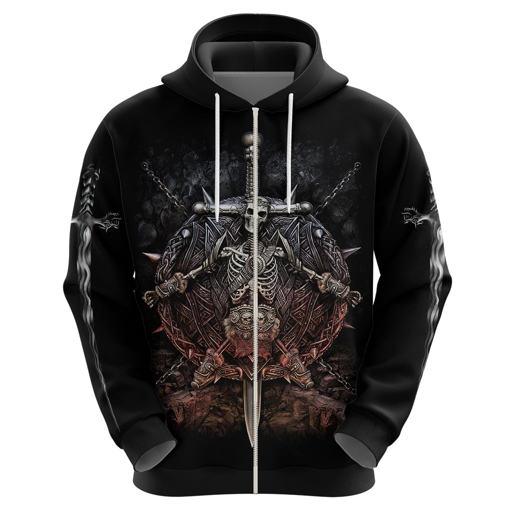 Warrior Skull Hoodie Skull Warrior Viking - Wonder Print Shop