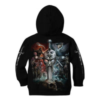 Warrior Skull Kid Hoodie Skull Warrior Viking - Wonder Print Shop