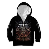 Warrior Skull Kid Hoodie Skull Warrior Viking - Wonder Print Shop