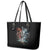 Warrior Skull Leather Tote Bag Skull Warrior Viking - Wonder Print Shop