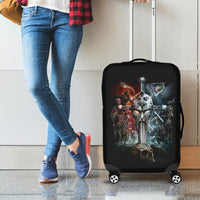 Warrior Skull Luggage Cover Skull Warrior Viking - Wonder Print Shop
