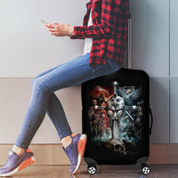 Warrior Skull Luggage Cover Skull Warrior Viking - Wonder Print Shop