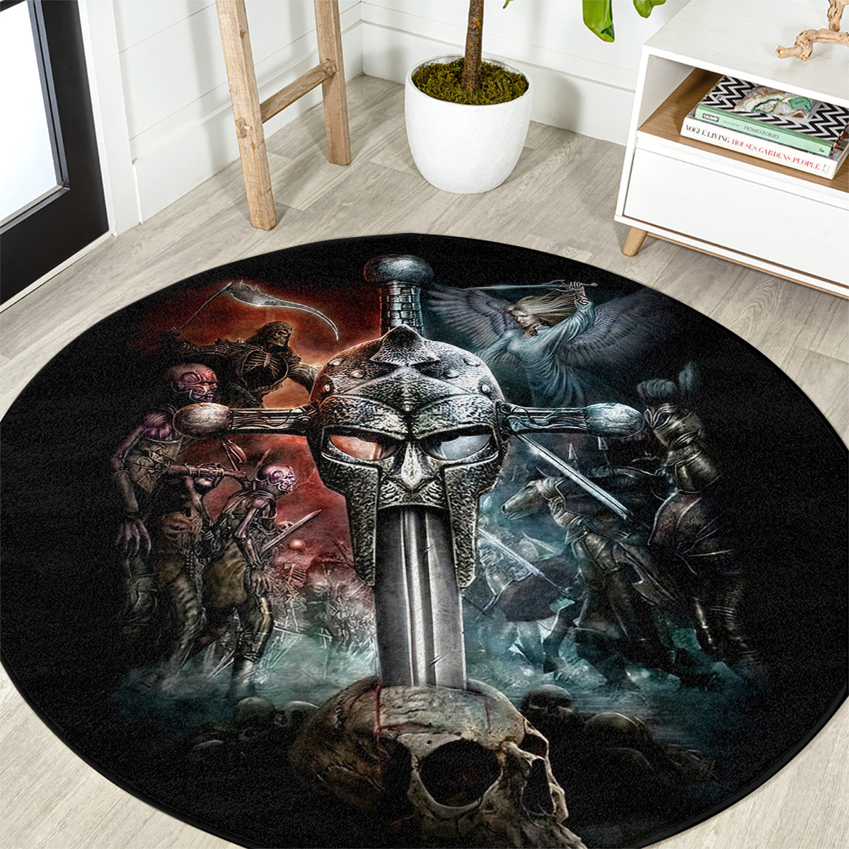 warrior-skull-round-carpet-skull-warrior-viking