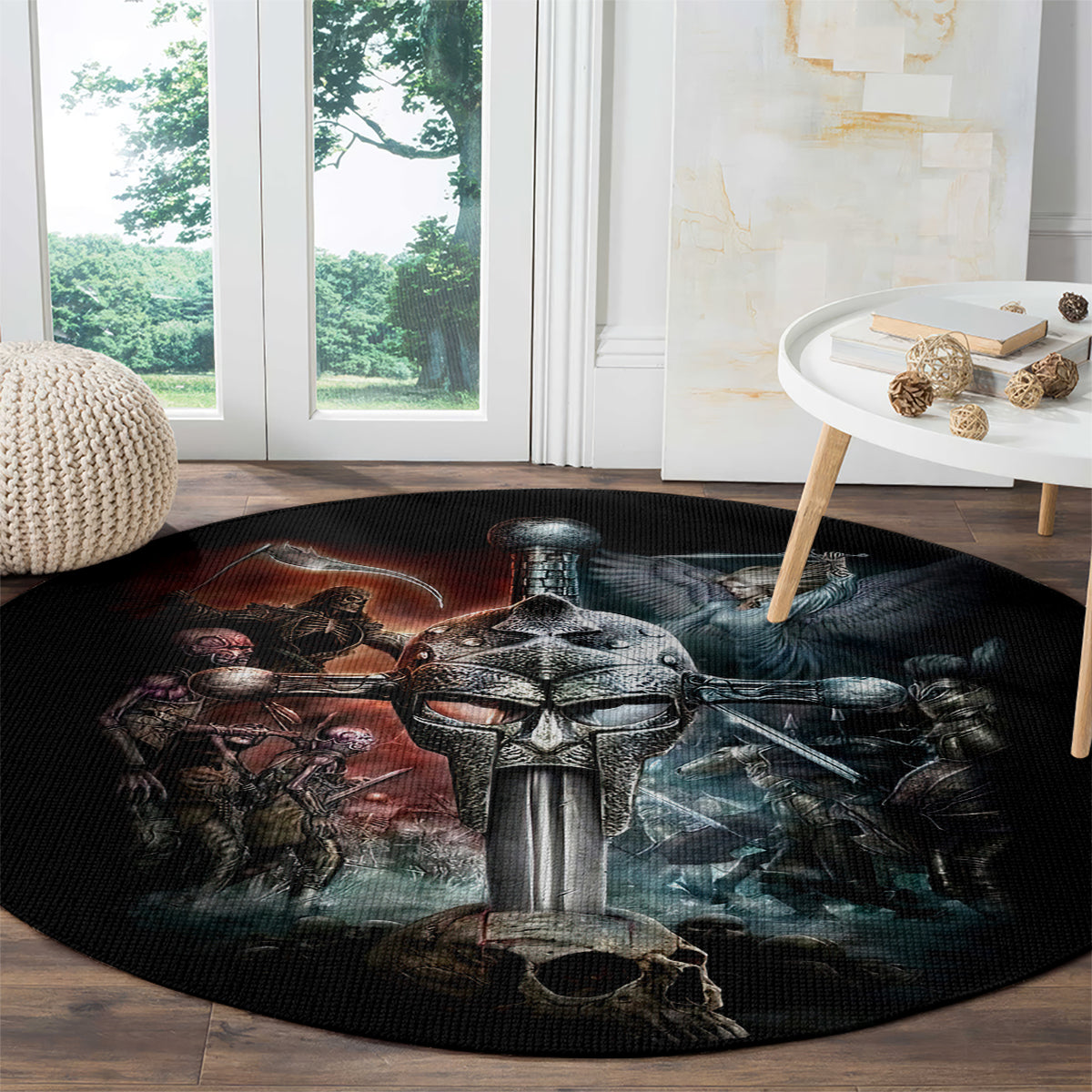 warrior-skull-round-carpet-skull-warrior-viking