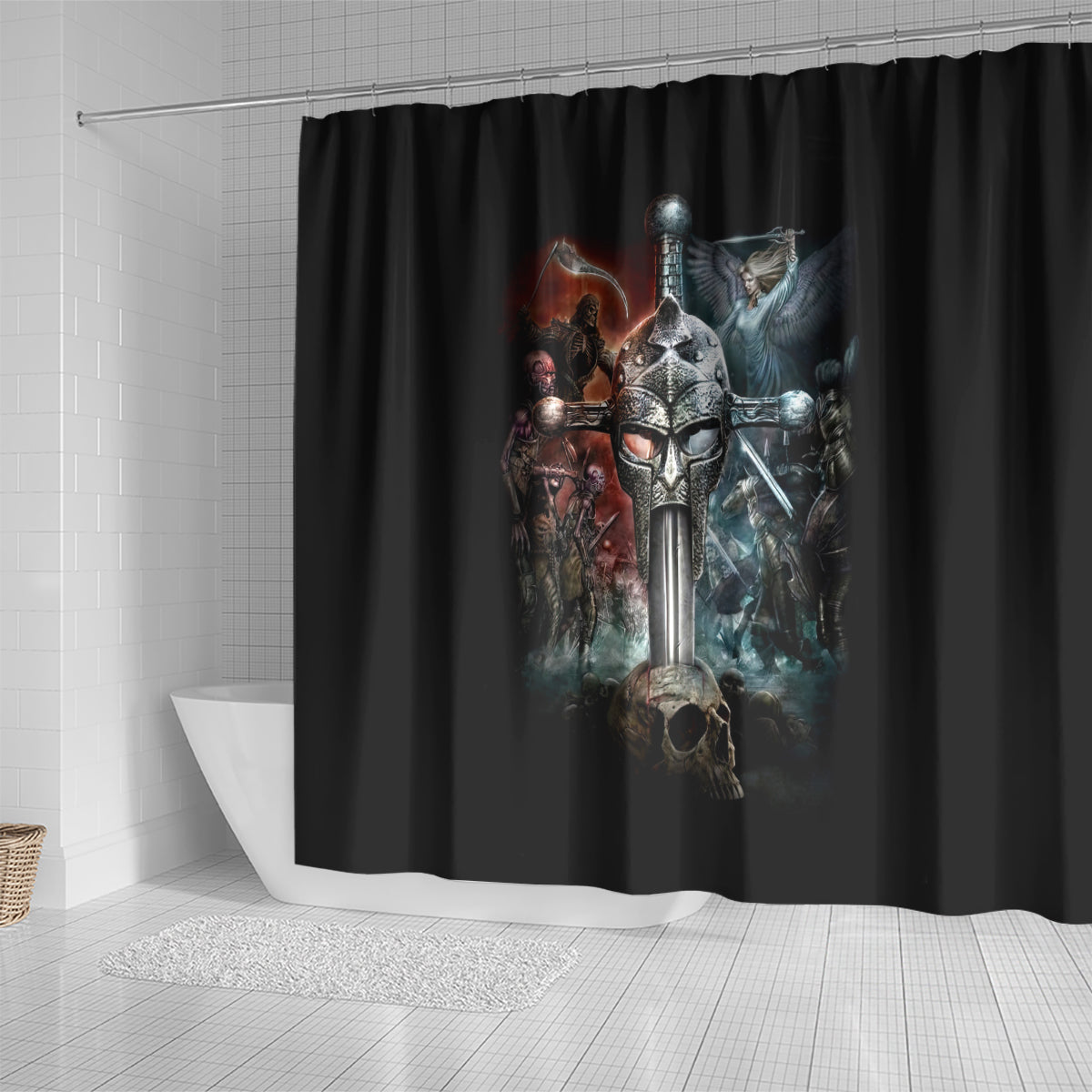 warrior-skull-shower-curtain-skull-warrior-viking