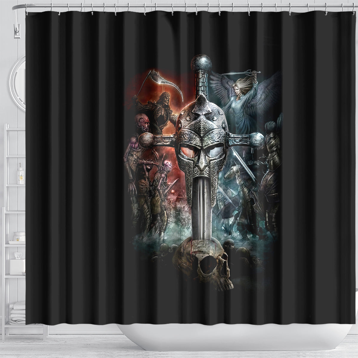 warrior-skull-shower-curtain-skull-warrior-viking