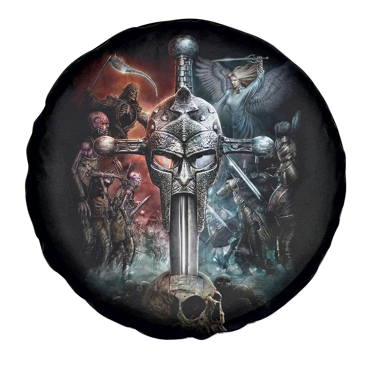 Warrior Skull Spare Tire Cover Skull Warrior Viking - Wonder Print Shop