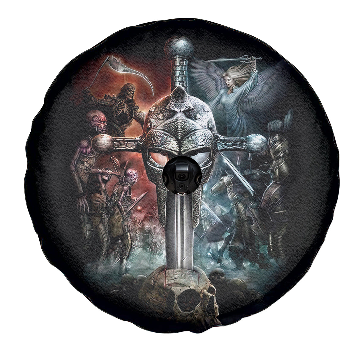 Warrior Skull Spare Tire Cover Skull Warrior Viking - Wonder Print Shop