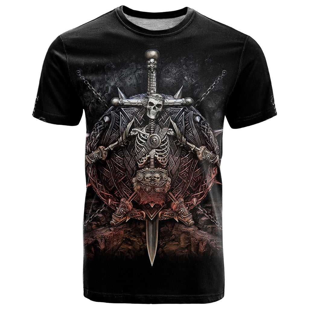 Warrior Skull T Shirt Skull Warrior Viking - Wonder Print Shop