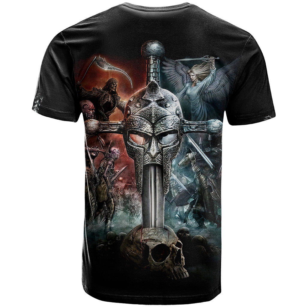 Warrior Skull T Shirt Skull Warrior Viking - Wonder Print Shop