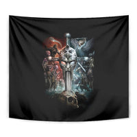 Warrior Skull Tapestry Skull Warrior Viking - Wonder Print Shop