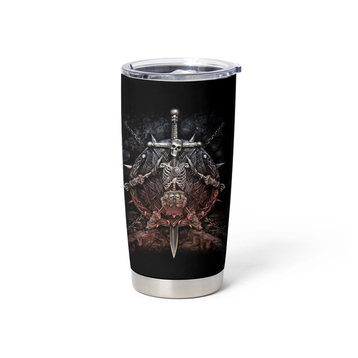 Warrior Skull Tumbler Cup Skull Warrior Viking - Wonder Print Shop