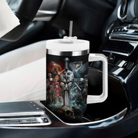 Warrior Skull Tumbler With Handle Skull Warrior Viking - Wonder Print Shop