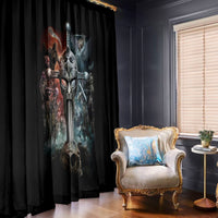 Warrior Skull Window Curtain Skull Warrior Viking - Wonder Print Shop
