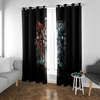 Warrior Skull Window Curtain Skull Warrior Viking - Wonder Print Shop
