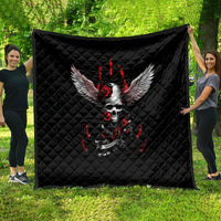Wings Rose Skull Quilt Romantic Rose Skull Wings - Wonder Print Shop