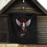 Wings Rose Skull Quilt Romantic Rose Skull Wings - Wonder Print Shop