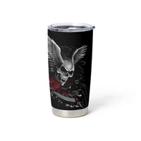Wings Rose Skull Tumbler Cup Romantic Rose Skull Wings - Wonder Print Shop