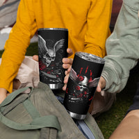 Wings Rose Skull Tumbler Cup Romantic Rose Skull Wings - Wonder Print Shop