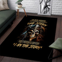Warrior Skull Area Rug The Warrior Replies Iam The Storm - Wonder Print Shop