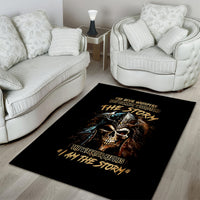 Warrior Skull Area Rug The Warrior Replies Iam The Storm - Wonder Print Shop