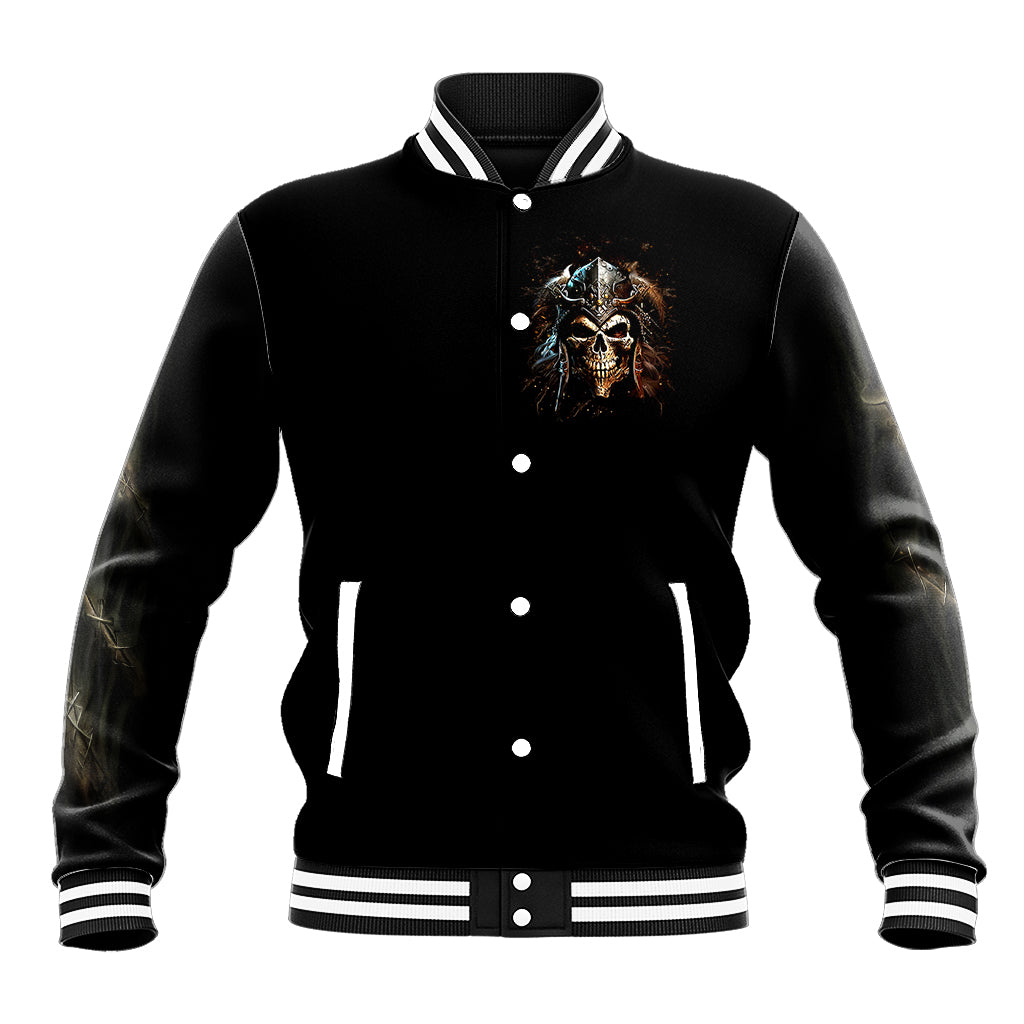 Warrior Skull Baseball Jacket The Warrior Replies Iam The Storm - Wonder Print Shop