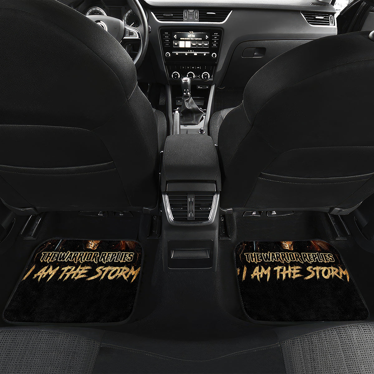 Warrior Skull Car Mats The Warrior Replies Iam The Storm - Wonder Print Shop