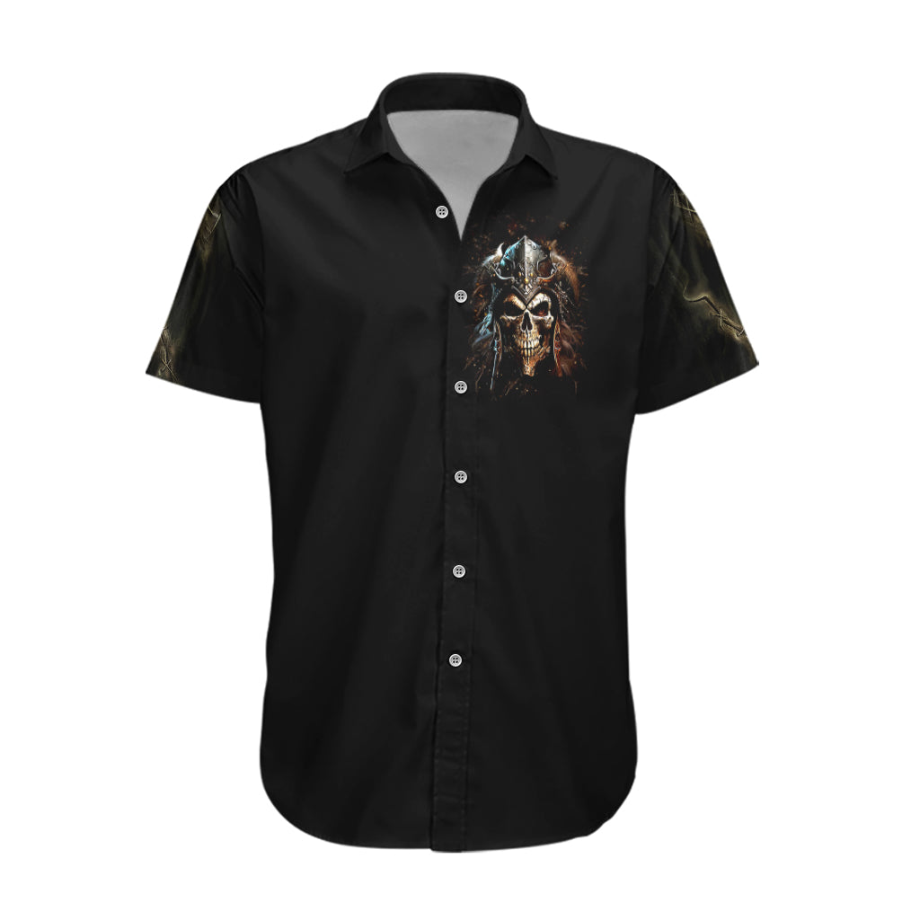 Warrior Skull Hawaiian Shirt The Warrior Replies Iam The Storm - Wonder Print Shop