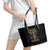 Warrior Skull Leather Tote Bag The Warrior Replies Iam The Storm - Wonder Print Shop
